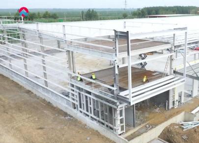 Hangar de parc logistique préfabriqué